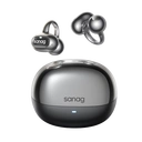SANAG S-S8SUltra Écouteurs sans fil intelligents Bluetooth à conduction osseuse avec clip oreille et assistant IA - Noir image 0
