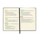 Jubiluu Carnet ligné A5 à couverture rigide en tissu avec marque-page et élastique - Navy Dots image 7