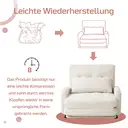 HomeMiYN Klappbarer Schlafsessel mit verstellbarer Rückenlehne und Kissen, 4‑Farben Auswahl Beige image 7