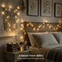 M.TK MOVETECK Guirlande lumineuse extérieure à piles 180 LED étanche blanc chaud - 14,4 m image 4