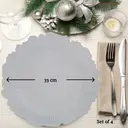 Maison by Premier Set of 4 33cm Dia White Reef Charger Plates image 3