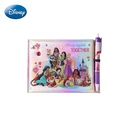 2pcs Disney Officially Licensed Disney Princess Deluxe Signature Autograph Book & Pen Set 100 Pages Sparkling Autograph Collector for Parties Magical Xmas Halloween Stationery Gift Shining Brighter Together image 0