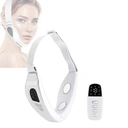 EYUSALL EMS Gesichtsstraffungsgerät mit Fernbedienung, V‑Face Gesichtsmaske mit 6 Massage‑Modi, 18 Intensitätsstufen, 40℃‑Wärmefunktion, 5‑Farben‑LED‑Lichttherapie weiß image 1
