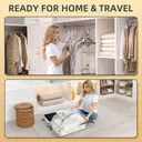 TAILI Sacs de rangement sous vide suspendus économiseurs d'espace pour vêtements, costumes et vestes, organiseurs d'armoire, 6 pièces Jumbo Transparent image 7