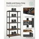 Shelving Heavy-Duty 5 Shelves Black/Rustic Brown 60 x 120 x 200 cm image 3
