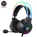 ONIKUMA X15PRO-noir Casque de jeu filaire à porter sur la tête avec effets d'éclairage RGB étonnants image 1