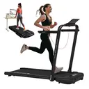 Mobvoi Tapis de course SE pliable 3-en-1, IA intelligente, 2,5 CV, compact, sous bureau, télécommande, application TicSports, rangement facile, 120 kg, 12 km/h, noir image 1