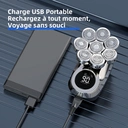 Sparoma LK-891 Tondeuse 5-en-1 en acier inoxydable avec recharge Type-C, verrouillage intelligent, écran LED, étanchéité IPX7 et lames magnétiques image 3