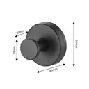 JORDAN&JUDY 2-Pack Black Suction Cup Hooks, Multi-Purpose, Stylish & Functional image 6