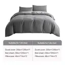 ochama x J.ZAO Parure de lit quatre pièces 120 g pour lit 1,8 m - Gris image 9