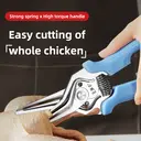 WANGMAZI Kitchen Scissors 30Cr13 Stainless Steel Heavy Duty Sharp for Chicken Duck Bones Shrimp Deveining BBQ Essential Tool with PP Handle image 3