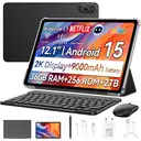 Blackview Mega2, tablette avec écran 2K FHD de 12 pouces, 24 Go (8 + 16) de RAM + 256 Go de ROM, extensible jusqu'à 2 To, double 4G, Wi-Fi 5 GHz, batterie de 9 000 mAh, Android 15, Widevine L1 image 1