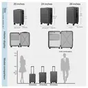 J.ZAO Valise à coque rigide de 26 pouces avec roulettes pivotantes - Grande capacité, mobilité facile - Blanc nuage image 8