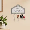Alphynix 1 porte-clés en forme de maison, organiseur mural « Keys for our sweet HOME » avec détail cœur, rangement d'entrée pour clés et porte-clés image 4