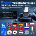 XTOOL TP150 TPMS Programming Tool, Universal TPMS Relearn/Reset/Activate Tool(315/433MHz), Tire Sensor Programmer for XTOOL TS100 Only, Tire Pressure Monitoring System Diagnostic Tool image 6