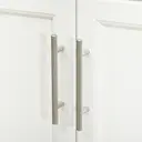 HOMCOM Wooden Kitchen Island on Wheels, Serving Cart Storage Trolley with Stainless Steel Top, Drawer, Side Handle and Rack W image 6