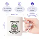Alphynix 1pc 11oz White Mug with "Insane is a Mean Word, I Prefer Mentally Creative" Quote and Quirky Frog Design, Witty Christmas or Thanksgiving Gift image 7