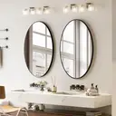 Melodieux Oval Wall Mirror 61x91cm Black Circle Hanging Wall Home Decorative Wall Mounted Vanity Mirror for Bathroom Living Room Hallway image 6