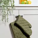Dexam Single Oven Glove Love Colour 100% Cotton Olive Green image 4