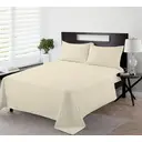 NightComfort Pillowcase Pair Non Iron Polycotton Beige image 3