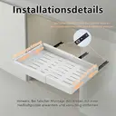 VIVREAL Ausziehbares Aufbewahrungsgestell – 2 weiße kleine bohrfreie Auszugskörbe aus Edelstahl, verstellbar 12,6–20,5 Zoll, einfache Montage, S32W*2 image 8