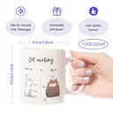 Alphynix 1 Mug blanc 33cl avec "Anatomie du Chat" tableau humoristique comparant chat normal vs dodu, cadeau de Noël ou Thanksgiving félin drôle,Le cadeau de la saint-valentin, cadeau d’anniversaire image 6