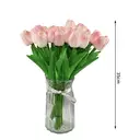 Wei's Moment 7-Pack Real Touch Artificial Tulip Flowers - Light Pink Latex Blooms for Home Wedding Party Decoration, DIY Crafts image 4