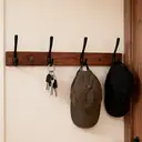 JU7CER Kitchen and bathroom storage hanging rack Wall-mounted Kitchen & Bathroom Storage Rack, Multifunctional Storage Hanger, Modern Style, Multifunctional Hook Rail 43 centimeters in length image 4