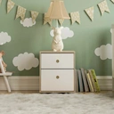 Junior Vida Bedside Table Neptune 2 Drawer White/Oak Effect image 5