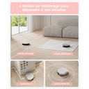 LEFANT N1 Aspirateur robot avec télécommande, silencieux, auto-recharge, puissance d’aspiration de 4500 Pa, recharge automatique, version sans Wi-Fi, idéal pour les poils d’animaux sur sols durs et tapis image 5