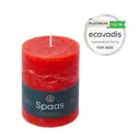 Spaas Pillar Candle Rustic Unscented Red D:8xH:11cm image 2