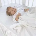 Little Bamboo Cotbed Fitted Sheet Natural White image 2