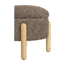 House Nordic Pouf rond en tissu avec rangement marron - Ø 45 x 36 cm image 1