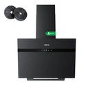 Ciarra Convection Headless Slanted Hood, Matte Black Glass 60CM, Writable, App/Wi-Fi Control, A+++ image 0