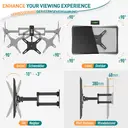 TV Wall Bracket Tilt Swivel for Most 14-42 Inch LED, LCD, OLED Flat/Curved TVs with Max VESA 200x200mm up to 15KG image 7