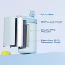 POWCAN by Meoky 18oz Single Spout Straw Sports Bottle -Blue image 4