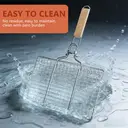 Huacan Air fryer grill, stainless steel mesh frame, thickened multi-layer detachable storage rack, 1 piece of grill image 6