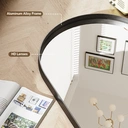 Melodieux Black Bathroom Vanity Mirror for Wall, 55x75 cm Metal Framed Wall Mirror Oval, Decorative Mirror for Bedroom Living Room Entryway Horizontally or Vertically image 4