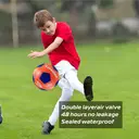 LONGSAIL Ballon de football en caoutchouc haute qualité Taille 4 Orange/Bleu image 2