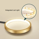 Homary Modern Gold Semi Flush Mount Light LED Ring Ceiling Light image 3