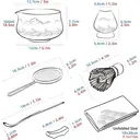 TEANAGOO Set de 7 accessoires pour cérémonie du thé Matcha - Bleu céladon image 7