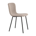 House Nordic Chaise de salle à manger en tissu bouclé beige avec pieds noirs image 1