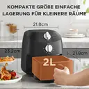 Midea Airfryer, Heißluftfritteuse 2L Kompakt, 1150W Leistung, Ölfreie gesunde Fritteuse, Einfach zu reinigen, spülmaschinenfester Antihaftkorb, Platzsparendes Design für kleine Küchen, Modell MAF20P0BPK image 6