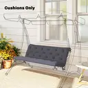 Outsunny Coussin de banc matelas assise dossier pour banc de jardin coussin balancelle canapé 3 places grand confort 150 x 98 x 8 cm gris image 1