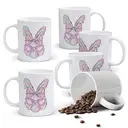 Alphynix 1 Mug Lapin Mignon, tasse à café céramique 33cl avec lunettes cœurs roses et bulles colorées, cadeau adorable pour filles, enfants, amoureux des lapins,Le cadeau de la saint-valentin, cadeau d’anniversaire image 0