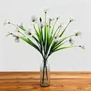 Wei's Moment 9Bundles Artificial Flowers, UV Resistant Artificial Flowers Fake Plants Outdoor, 6 Colors Realistic Faux Plastic Spring Flower in Pots Indoor for Home Garden Porch Balcony Window Box Decor White, New Year Sale , Top gift picks image 1