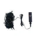 20 mètres 200 lumières, guirlande de lumières LED 3 fils 24V, batterie lithium 18650 1200 mAh, temporisation à trois vitesses, clignotement à huit fonctions, avec télécommande, recharge USB, blanc chaud. image 0