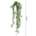 Wei's Moment Lot de 2 guirlandes de feuilles de saule artificielles en soie vert - 1,7 m image 5