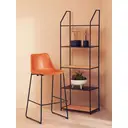 Interiors by Premier Bookcase Depok Black/Rattan 5 Shelves image 4