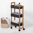 Schwarzer 3-stufiger Trolley auf Rollen image 1